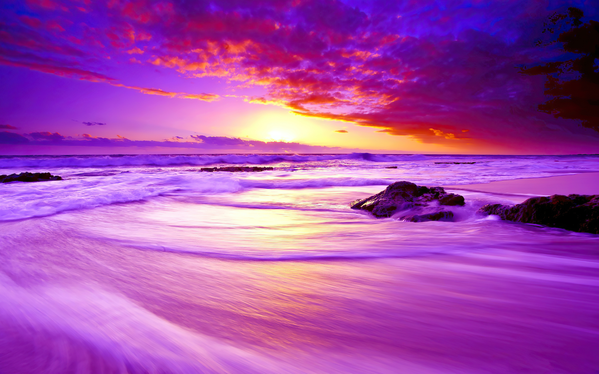 Purple Ocean Sunset